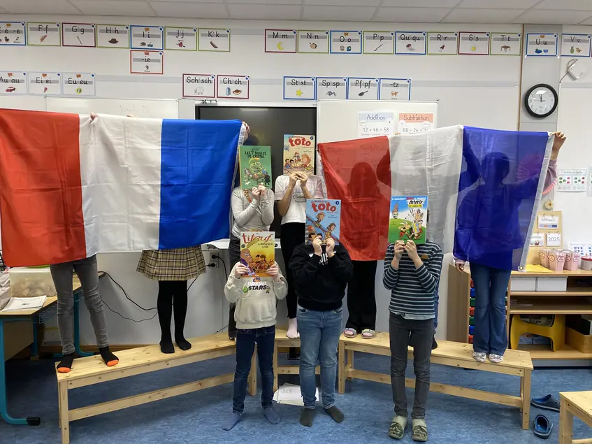 Die AG Französisch an der Schloss-Schule Gräfenhausen