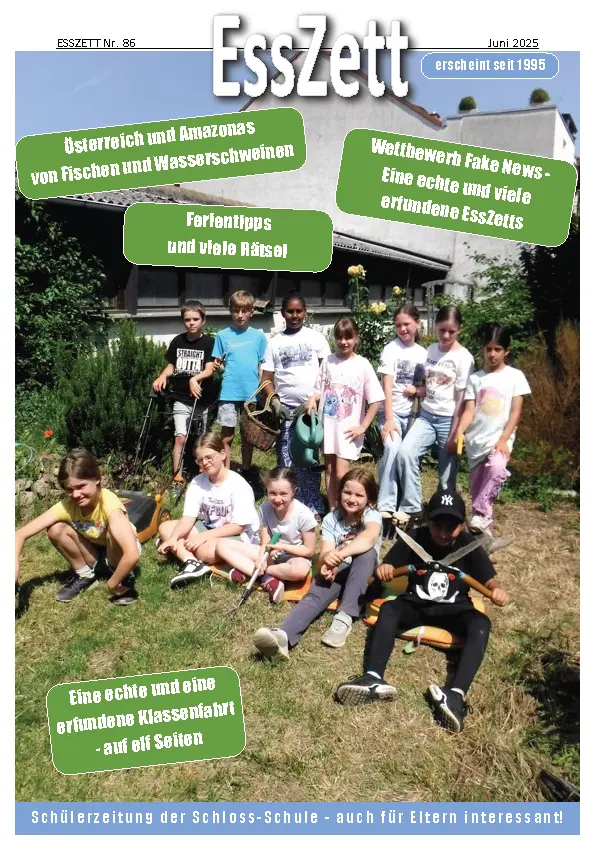 Die 86. Ausgabe der EssZett Schulzeitung der Schloss-Schule Gräfenhausen